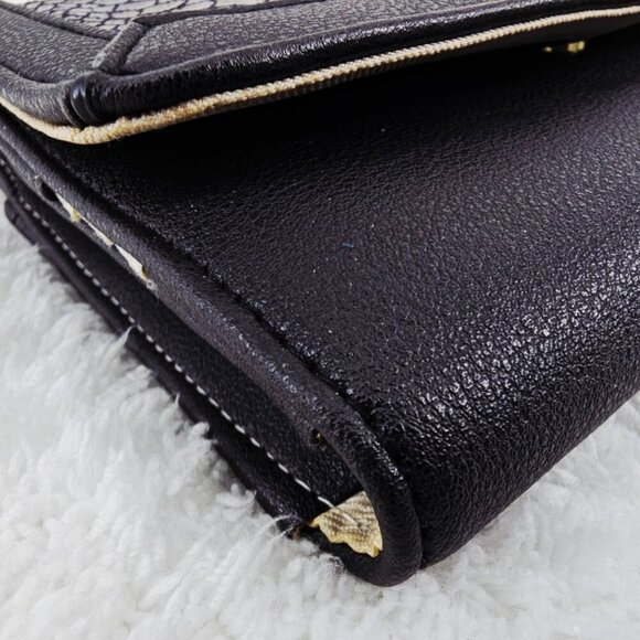 JUICY COUTURE Black PVC Leather Faux Snakeskin Organizer Crossbody Top Handle - Picture 7 of 14